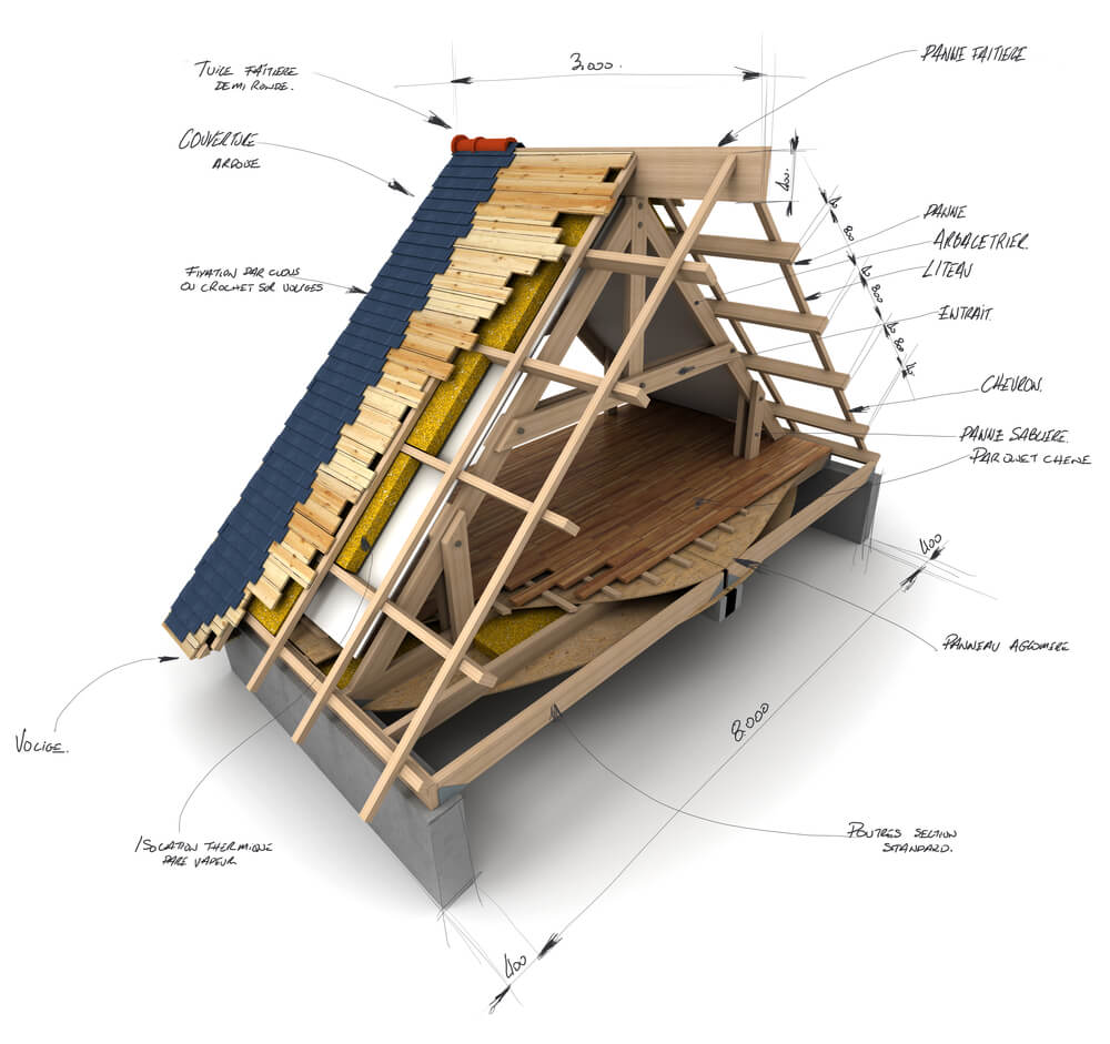 Shingle roof cut-away Spring Hill, Fl.