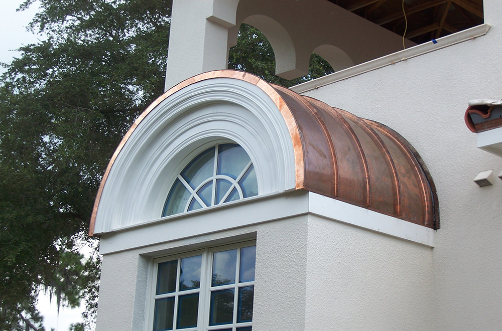 Radius Copper Roof On Home In Tarpon Springs