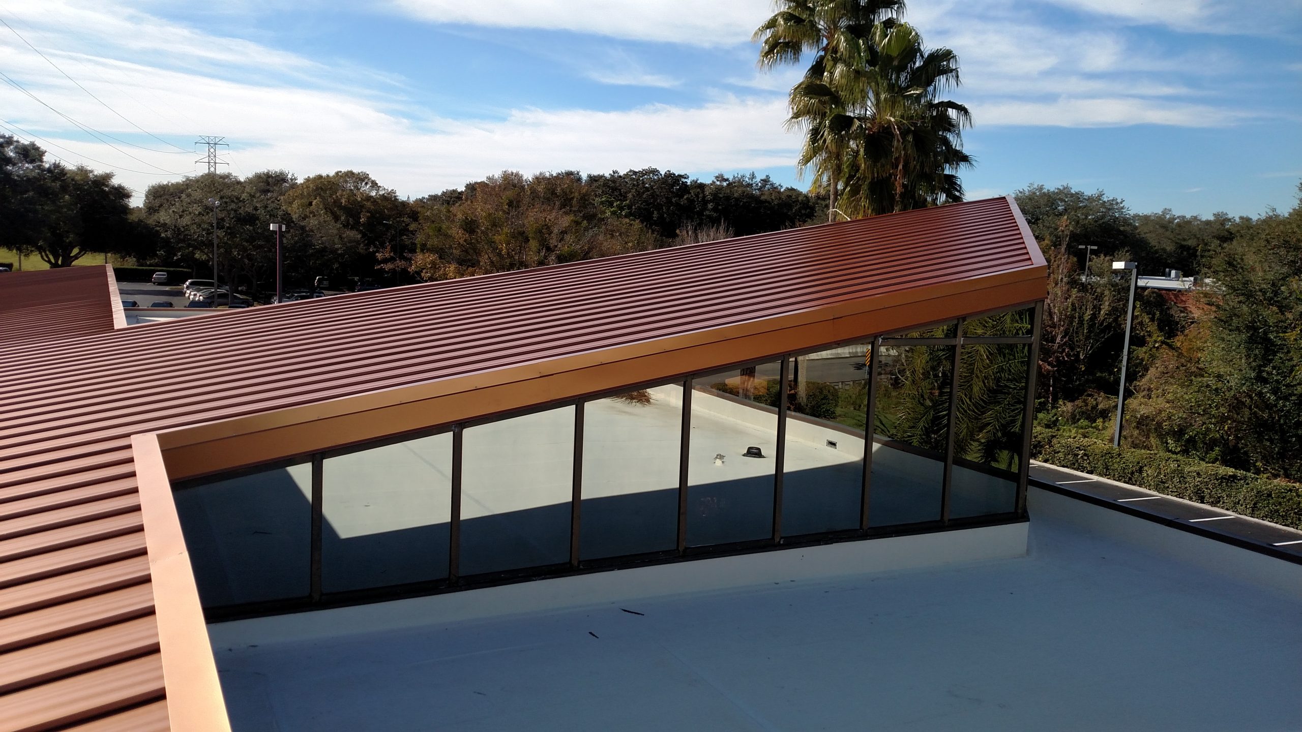Copper Penny Standing Seam Roof On Church