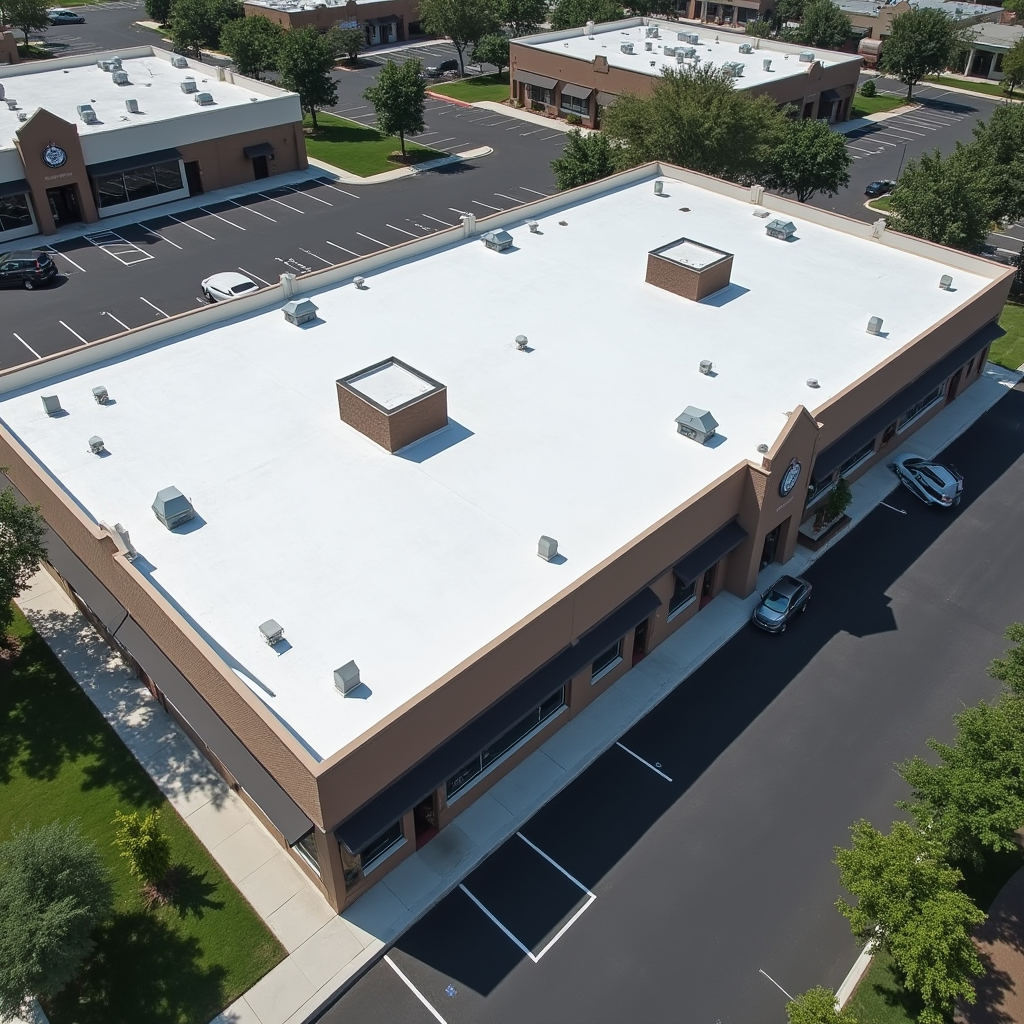Single Ply TPO Roof on a business