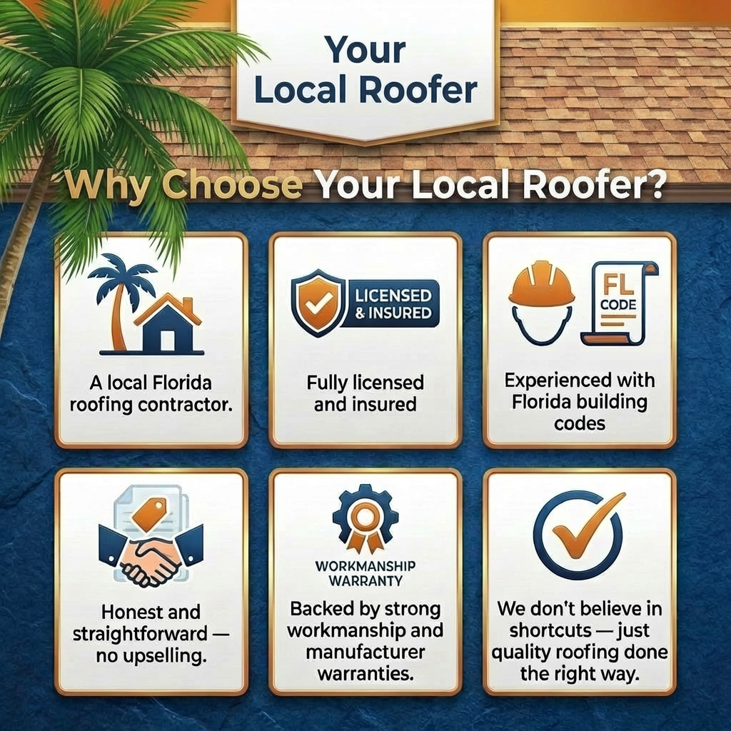 Reasons to choose JK Johns Roofing for roofing services in Hernando County, FL.