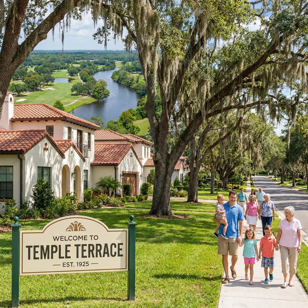 Roof repair project in Temple Terrace near New Port Richey, FL by local roofing company