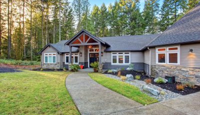 Beautiful large house with driveway, and garage.