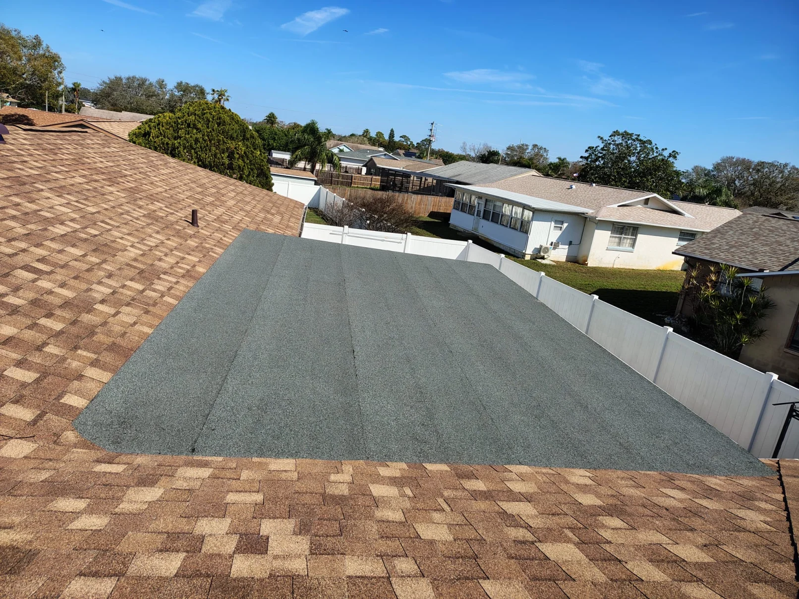 Modified Roof on New Home with Shingle Roof - Variety of Styles and Colors by JK Johns Roofing